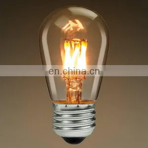 St58 Dimmable St58 Clear Amber Glass 2200k E22 E27 B22 3.5W RGB Carbon Led Filament Bulb thumbnail-3