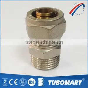 Profession Compression Coupling Demountable Brass Screw Fittings for PAP Pipes thumbnail-2