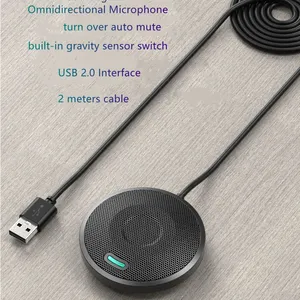 FX12 USB2.0 Turnover Auto Mute 360 Omnidirectional Conference Condenser Microphone thumbnail-5