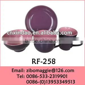 New Style Porcelain Tableware for 4pcs Porcelain Colorful Dinnerware Set for Wholesale thumbnail-1