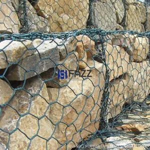 PVC Coated Galvanized Double Twisted Hexagonal Steel Wire Gabion Mesh thumbnail-4