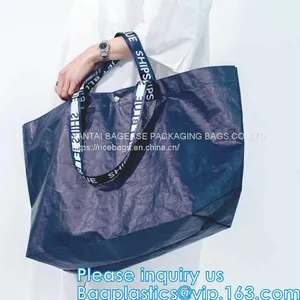 Super Strong Promotional Matt Laminated PP Woven Shopping Luggage Packing Bag With Zipper Luggage Shopping Bag thumbnail-5
