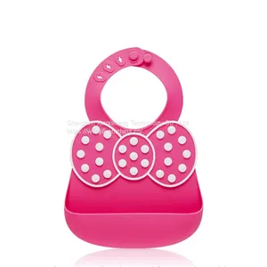 Food Grade Silica Gel Baby Product Bibs Soft Waterproof Easy Clean Silicone Bibs Silicone Baby Bib thumbnail-4