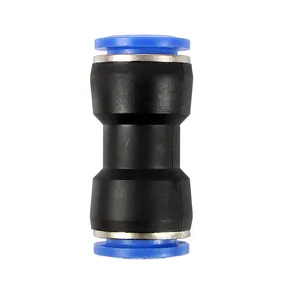 PU-4 6 8 10 12 Pneumatic One Touch Union Straight Pipe Quick Fittings thumbnail-1