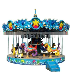 Amusement Fiberglass Carousel for Kids Amusement Games Carousel for Sale thumbnail-4
