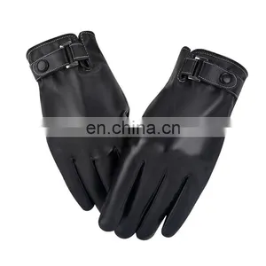 Waterproof Velvet Thick Warm Cycling Women Motorcycle Gloves Winter Touch Screen Men Sport Leather Gloves thumbnail-1