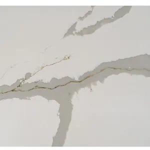 Code：6073，Calacatta Artificial Stone Quartz Slab Kitchen Countertops thumbnail-2