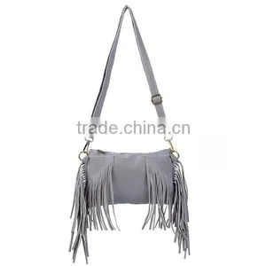 Fashion Fringe Suede Leather Clutch Bag For Girls Magazine Clutch Bag With Tassels thumbnail-5