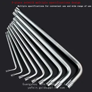 A Set of Matt Lengthened Arm Hex Wrench 9-piece Set of Plum Spanner Combination Maintenance Tools thumbnail-5