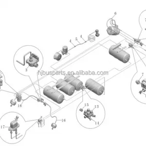 Auto Chassis Parts 9617231080 Hand Brake Valve for Chinese Bus thumbnail-6