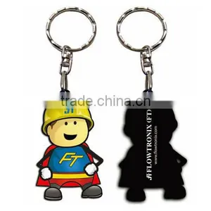 Cute Promotional Soft Silicone Keychain, Screen Printing 2D PVC Key Chain thumbnail-1