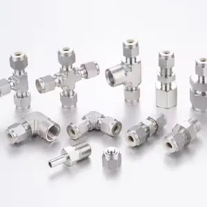 Top Sale Npt Bspp Bspt Stainless Steel Compression Fittings and Double Ferrule Tee Fittings 1/8in to 1in and 2mm to 25mm OEM&ODM thumbnail-3