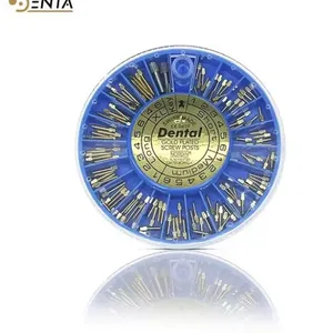 1# Gold Plated High Quality Dental Endodontic Conical Screw Post Endo Root Canal Pins Dentistry thumbnail-1