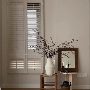 100% Custom Made Basswood Window Shutter Bi-folding Panels thumbnail-3