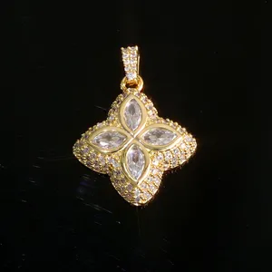 Men's and Women's Necklace Gold-plated Zircon Geometric Hip-hop Rock Popular Fashion Jewelry Party Accessories thumbnail-1