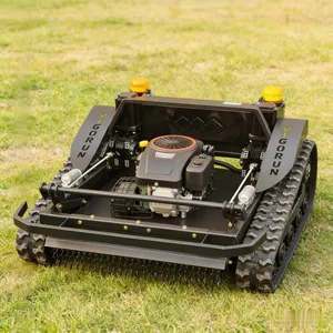 CE EURO5 EPA Approved Self-Propelled 4-Stroke Cordless Industrial Gasoline Engine Remote Controlled Track Mowing Robot for Hills thumbnail-1