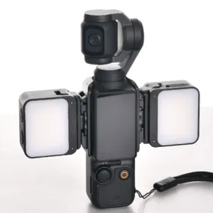 Mini Pocket LED Light With Cold Shoe and Support Bracket Kit Photographic Lighting for DSLR Camera, Gopro DJI Action Camera thumbnail-4