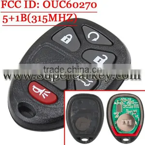 Best Quality 5+1 Button Remote Fob Keyless With 315MHZ (FCC ID:OUC60270) for GM #8 thumbnail-1