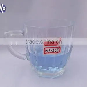 200ml Clear Glass Drinking Mugs With Handle thumbnail-1