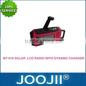 Portable Solar Power Hand Crank AM/FM Dynamo Radio+ LED Flashlight+Phone Charger thumbnail-2