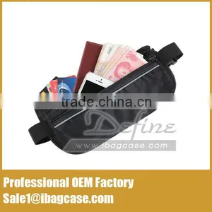 The Black Nylon Zipper Travel Wallet Belt thumbnail-1