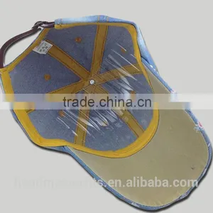 Wholesale 6 Panel Brand Blank Denim Hat Plain Denim Baseball Cap thumbnail-3