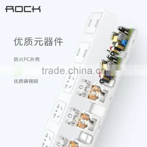 Rock pc Nano Ceram Power Strip Socket With 4 USB Smart Socket Plug Multifunctional Smart Power Strip Electronics thumbnail-2