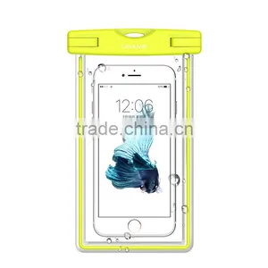 USAMS High Quality TPU Glitter Waterproof Bag For Mobile Phone Below 5.5 Inch 20M IPX8 Waterproof Bag With Armlet and Strap thumbnail-3