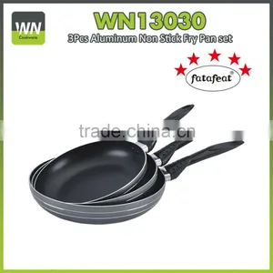 3pcs Aluminum Cheap Frypan Set With Induction Base thumbnail-1
