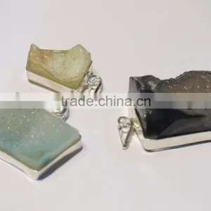 Druzy Raw Stone Pendant thumbnail-3
