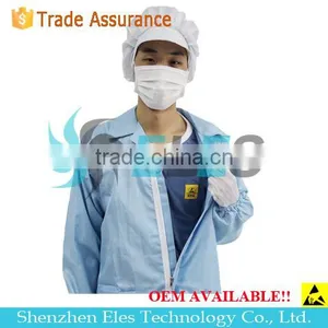 Esd Antistatic Standard Fabric Clothes Clean Room Coverall With CE Certificate thumbnail-1