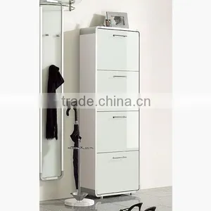 Modern High Gloss Wood or Glass Shoes Cabinet thumbnail-1