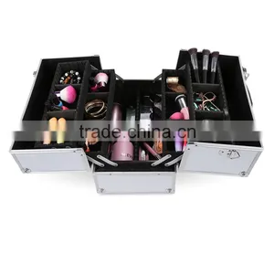 Homdox Home Cosmetic Organizer Case Jewelry Box Lockable Makeup Box OS004506 thumbnail-2