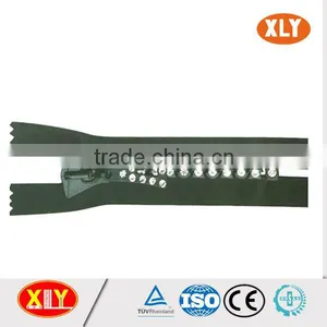 China XLY Zipper #5 Close End Single Stone Diamond Zipper thumbnail-6