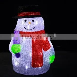 Hot Sales 3D LED High Christmas Acrylic Snowman Motif Light Decoration of Outdoor Light thumbnail-1