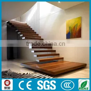 Invisible Single Stringer Stair for Floating Wood Staircase thumbnail-3