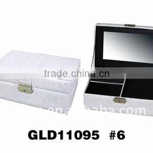 Fashion Cardboard Jewelry Box With Mirror/lock/PU/PVC Leather thumbnail-1