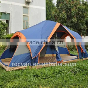 New Style 4 Door Big Family Double Layer 4 Person Fiberglass Automatic GardenTent thumbnail-1