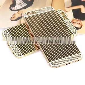 Nice Looking Colorful Diamond for Iphone 6 Gold Backcover thumbnail-1