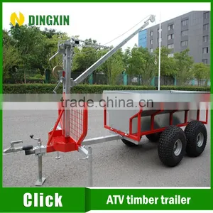 ATV Quad Forest Timber Trailer With Electric Winch Crane thumbnail-3
