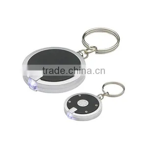 Promotional Gift Cheapest PVC LED Mini Keyring Flashlight With Branding thumbnail-5