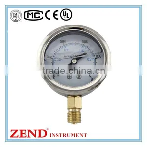 2015 Hot Sale Stainless Steel Oil Filled Liquid Filled Pressure Gauge With Best Price thumbnail-1