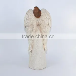 2016 Customized Wood-Imitation Resin Angel With Wings,New Design Wholesale Resin Figurine thumbnail-3