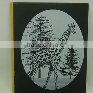 SGS&EN71 Certificaton Cute Lovely Giraffe Animal Designed Engraving Card/Scrap Foil/foil Card/foil Paper Engraving Art thumbnail-1