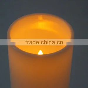 4x8 Inch Yellow Flickering Big Pillar Outdoor Battery Led Candle thumbnail-2
