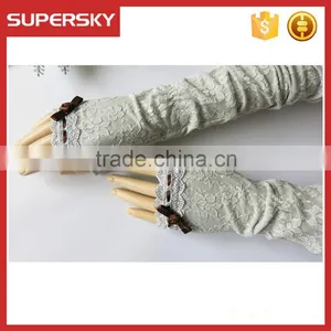 V-380 Wedding Fingerless Mesh Lace Wedding Dressing Bridal Glove Protection Sun Block Daily Gloves thumbnail-4
