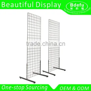 Chrome Gridwall Accssories -Hanging or Wall Mount Metal Wire Mesh Gridwall Panel for Gridwall Hook thumbnail-2