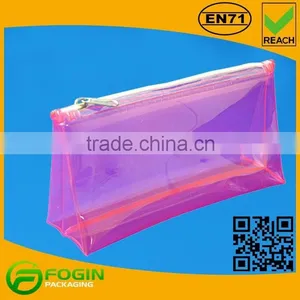 Transparent Cosmetic Pvc Bag Zipper Top thumbnail-1