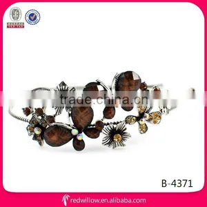 New Arrival Fancy Crystal Butterfly Diamante Metal Headband thumbnail-1