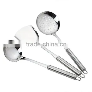 Stainless Steel Kitchen Utensil Long Handle Slotted Pancake Silicon Spatula Shovel thumbnail-1